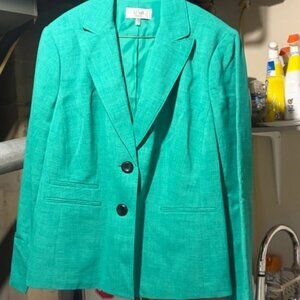 LE SUIT WOMEN'S GREEN BLAZER 16W